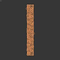 Vertical Arrangement Of Brown Wooden Sticks As Modern Wall Decor