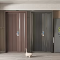 Modern single door combination 3d model