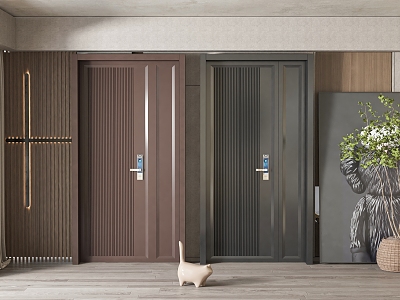 Modern single door combination 3d model