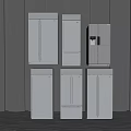 Modern refrigerator 3d model