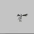 Mythical Avian Game And Movie Character With White Feathers Large Wings And Sharp Claws