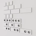 Modern Black Switch Panels With Various Button Configurations And Socket Designs