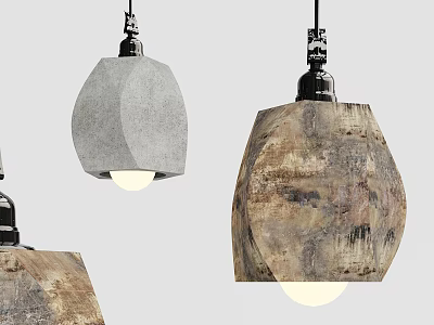 Unique Textured Pendant Lights With Modern Design For Home Interior Decor 3d model