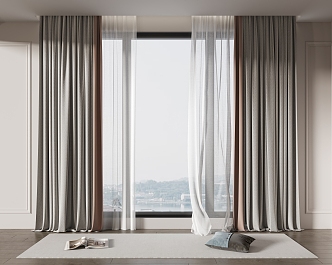 Modern Curtains 3d model