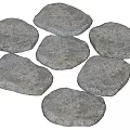 Natural Gray Stone Stepping Stones for Garden Path Irregular Shaped Design