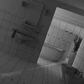 Bathroom Sink Design With Tiled Walls Wooden Flooring Mirror Bathtub And Toilet