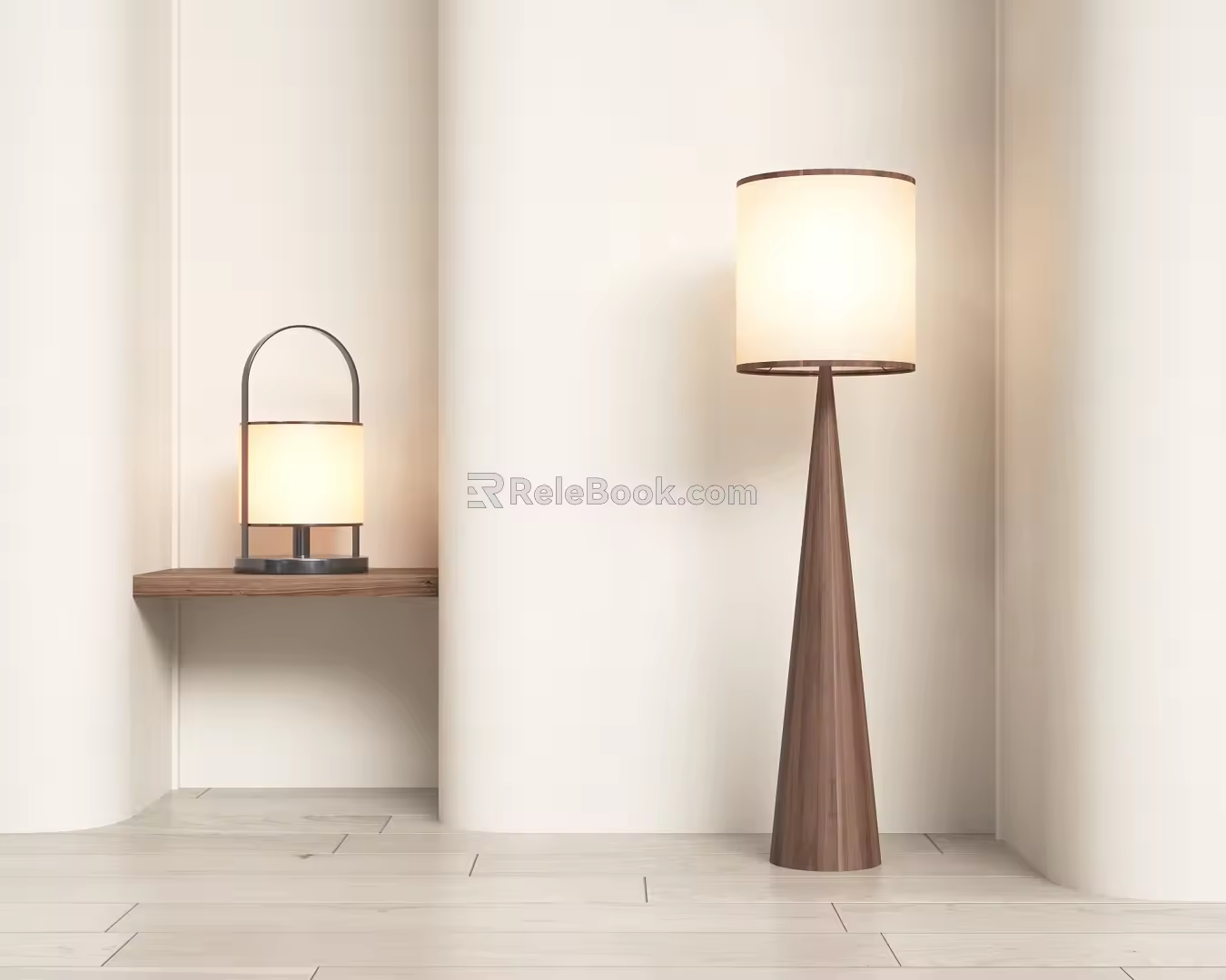 Modern lamp combination table lamp floor lamp combination 3d model