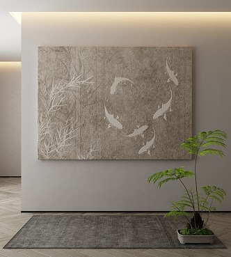 New Chinese Decorative Painting 3d model