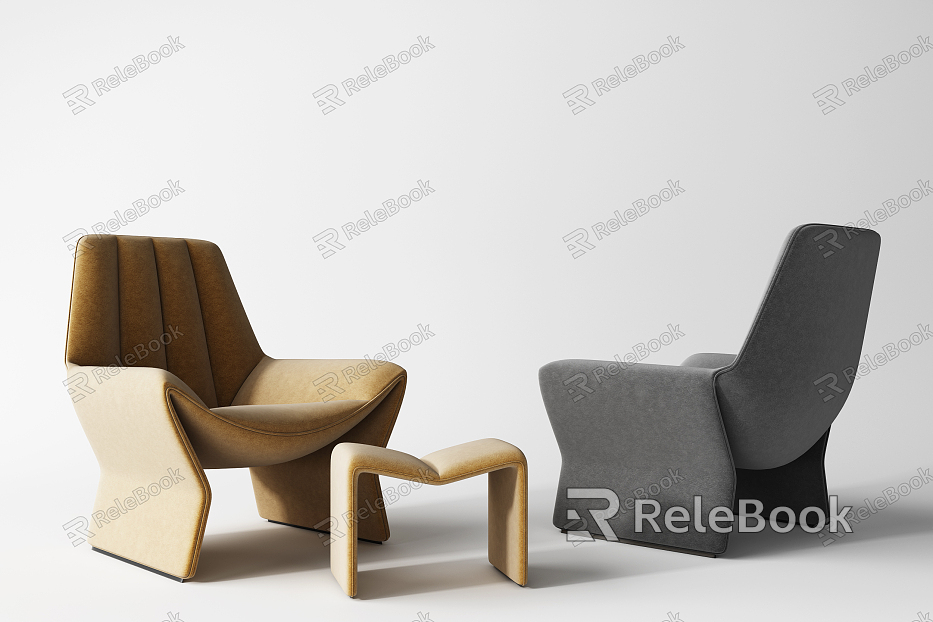 Modern sofa chair single chair pedal combination model