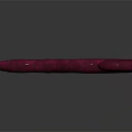 Vibrant Pink Worm With Textured Body In Curved Shape On Gray Background