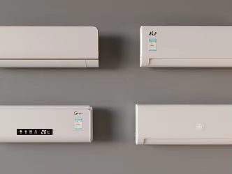 Modern wall-mounted air conditioner bedroom intelligent air conditioner 3d model