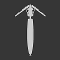 Military Weapon Aerial Bomb with Metallic Body Tail Fins and Structural Components Design