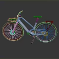 Sleek White Bicycle Featuring Front Basket Rear Rack And Modern Black Wheels