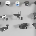 Various Types of Security Surveillance Cameras Including Dome Bullet Wireless for Public Facilities