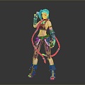 cosplay costume costume online game female warrior anime costume animation costume 3d model