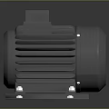 Industrial Electric Motor With Metal Housing Heat Sink Fins And Mounting Base