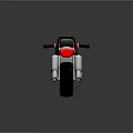 Stylish Red And Black Motorcycle With Black Seat Red Body And Black Wheels