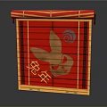 Decorative Red Bamboo Ornament With Rabbit Pattern For Chinese Year of the Rabbit
