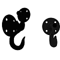 Black Metal Decorative Hooks With Various Designs For Hanging Accessories 3d model