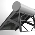 Efficient Solar Water Heater With Collector Tubes Storage Tank And Support Frame