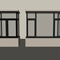 modern windows bay windows casement windows floor-to-ceiling windows balcony windows 3d model