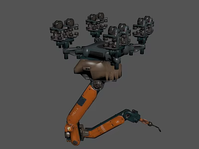 High Performance Industrial Robotic Arm with Multiple Sensors and Precision Control for Automation Tasks 3d model