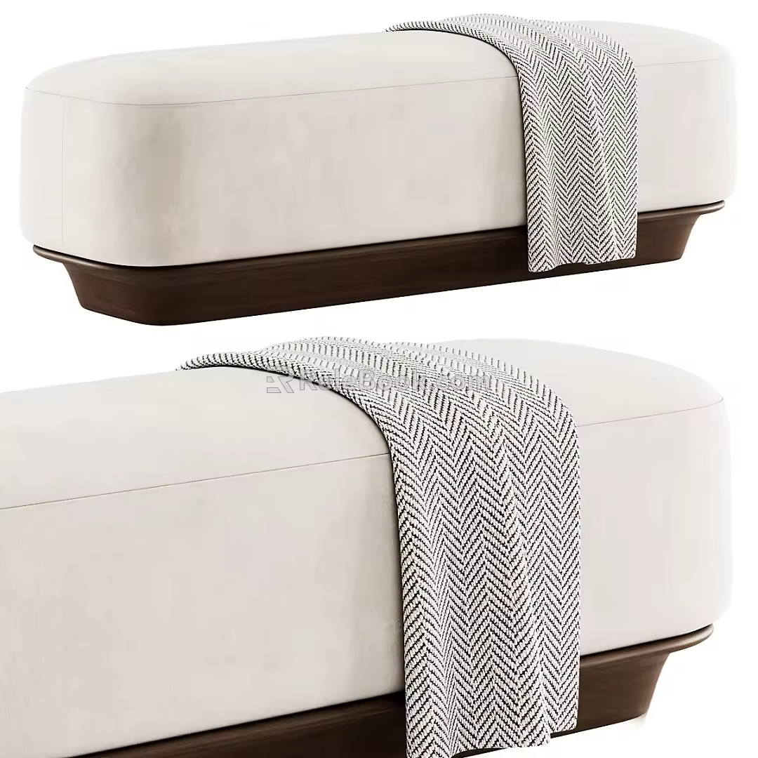 Modern Sofa Bench Fabric Bench 3d model
