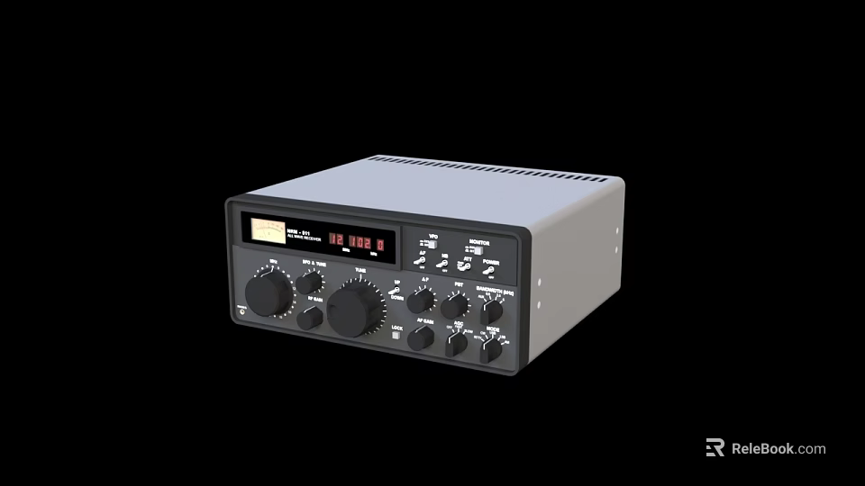 Professional Headphone Audio Equipment With Digital Display Control Knobs Modern Design 3d model 