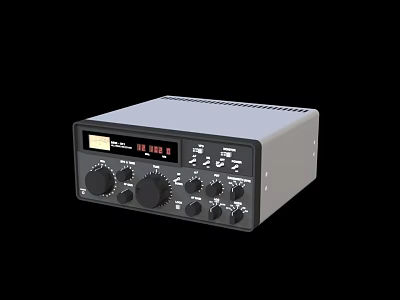 Professional Headphone Audio Equipment With Digital Display Control Knobs Modern Design 3d model