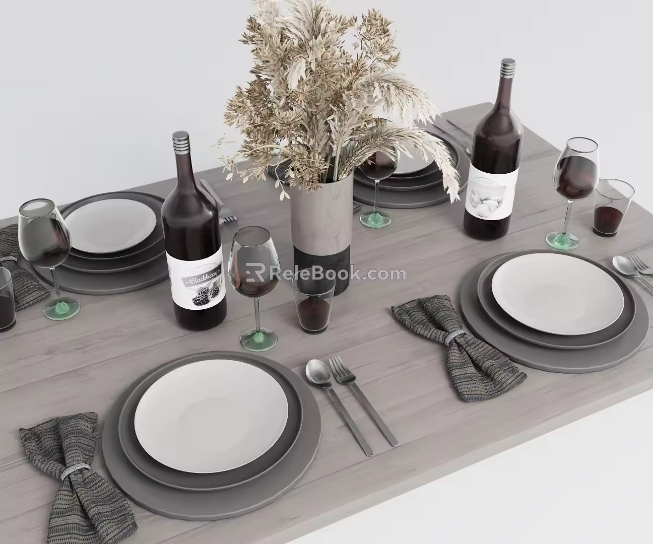 Modern Tableware Combination 3d model
