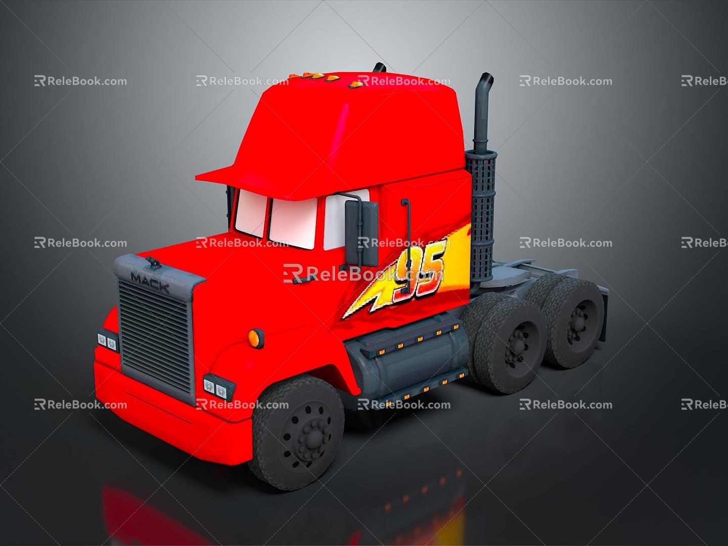 Truck Big Truck Big Transporter Big Transporter 3d model