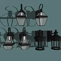 Stylish Black Metal Wall Lamps With Glass Shades For Modern Home Decor