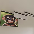 Projection Surveillance System With Ceiling Mounted Projectors And Wall Projected Animal Monitoring