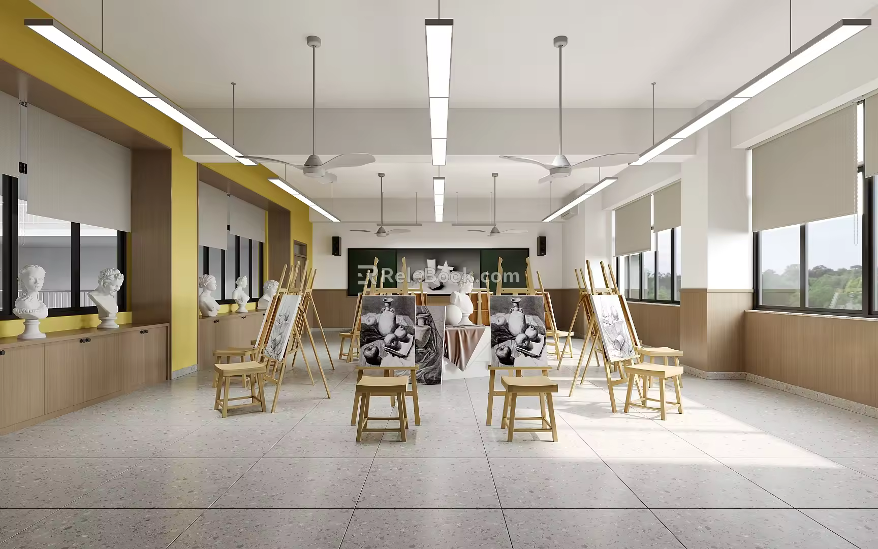Modern Art Classroom 3d model