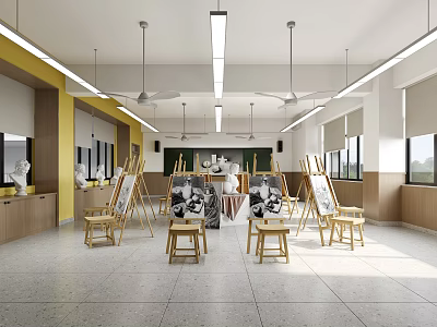 Modern Art Classroom 3d model