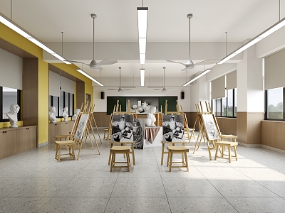 Modern Art Classroom 3d model