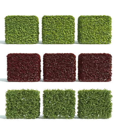Modern shrubs Artificial pruning plants Garden shrubs 3d model