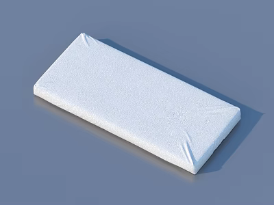 White Folded Soft Absorbent Towel For Daily Home Living Use 3d model