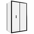 Modern Shower Sauna Interior With Transparent Glass Door And Black Frame