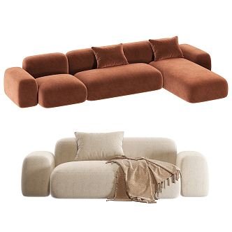 Modern Combination Sofa Double Sofa 3d model