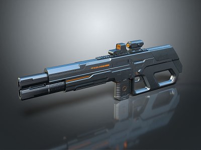 Modern Gun Sci-Fi Rifle Sci-Fi Sniper Gun Laser Pulse Gun Pulse Gun 3d model