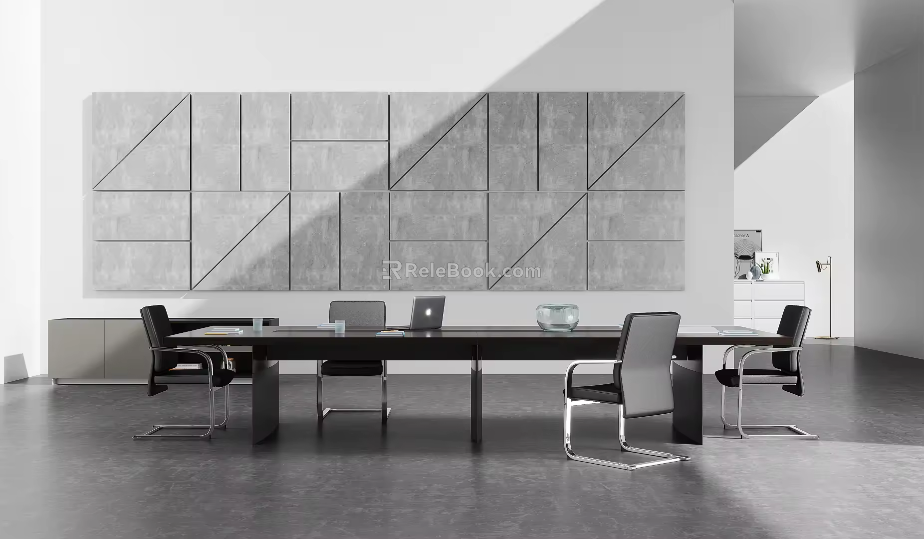 Modern Conference Table and Chair Conference Table 3d model