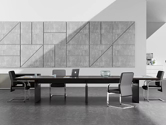 Modern Conference Table and Chair Conference Table 3d model