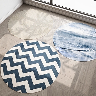 Round carpet Modern carpet 3d model