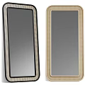 Stylish Modern Mirrors With Rattan Frames In Black And Beige Shapes