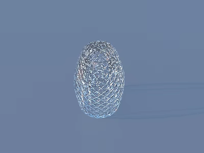 Transparent Mesh Oval Household Storage Item For Home Decor And Organizing 3d model