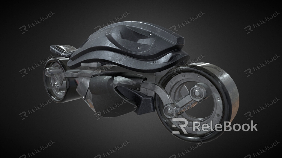 Sci-fi motorcycle futuristic locomotive model