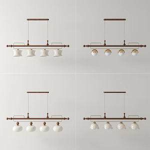 French Middle Style Chandelier French Middle Style Chandelier Vintage Long Chandelier 3d model