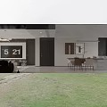 Modern Minimalist Cream Tone Living And Dining Room Interior Design With Cozy Furniture And Lighting