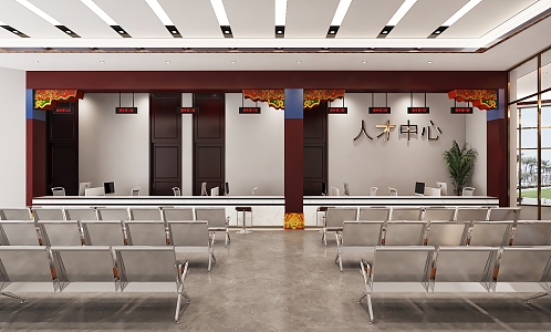 Tibetan Office Hall Service Hall 3d model